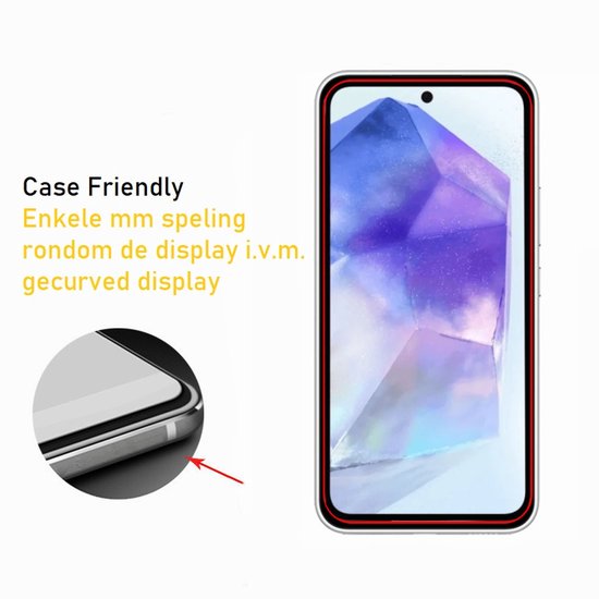 Screenprotector Geschikt Voor Samsung Galaxy S24FE (Fan Edition) - Glasplaat - Tempered Glass - 2 Stuks