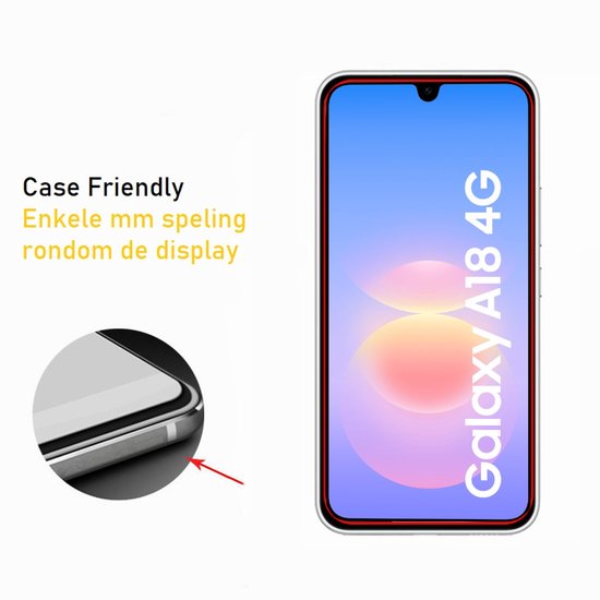 Screenprotector Geschikt Voor Samsung Galaxy A18 - Glasplaat - Tempered Glass - 4 Stuks
