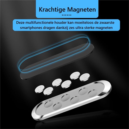Multifunctionele Magneet houder | Universele Telefoonhouder | Telefoonhouder Auto - Geschikt voor iPhone, Samsung, Huawei, Xiaomi