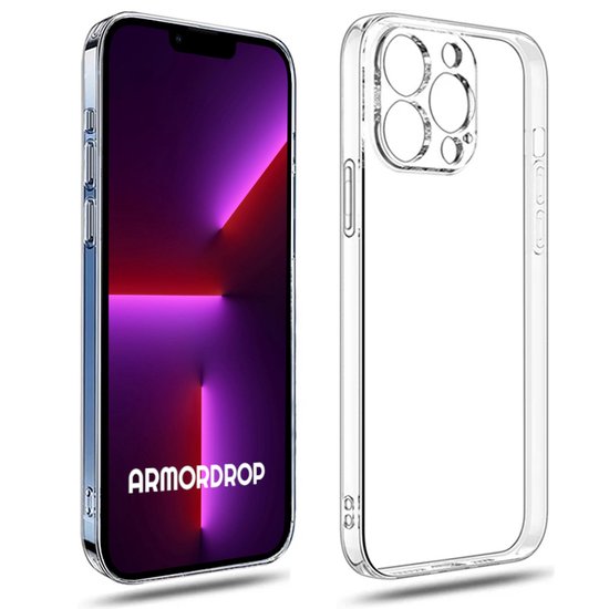 Armordrop Transparant Hoesje Geschikt Voor iPhone 13 Pro Max Hoesje - Stevige Beschermhoesje