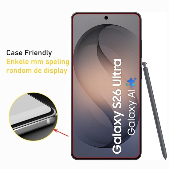 Screenprotector Geschikt Voor Samsung Galaxy S26 ULTRA - Glasplaat - Tempered Glass - 2 Stuks