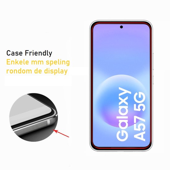 Screenprotector Geschikt Voor Samsung Galaxy A57 - Glasplaat - Tempered Glass - 2 Stuks