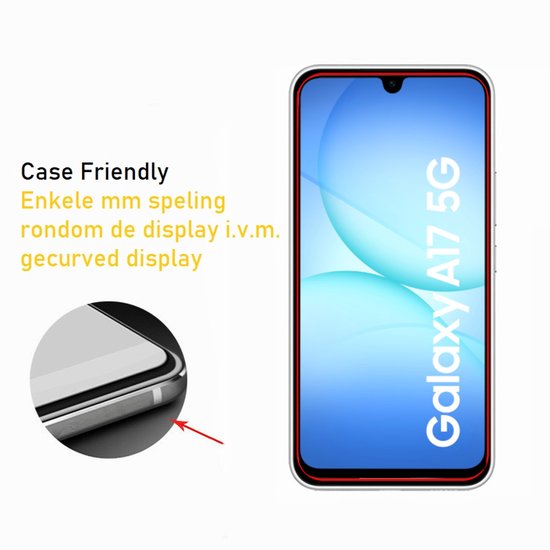 Screenprotector Geschikt Voor Samsung Galaxy A17 - Glasplaat - Tempered Glass - 2 Stuks