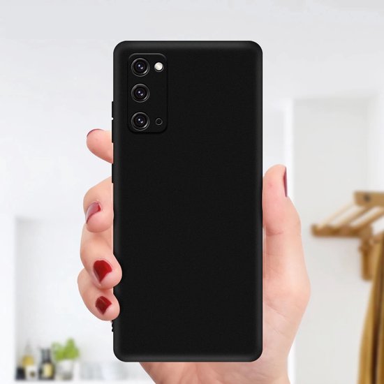 Zwart Hoesje Geschikt Voor Samsung Galaxy A72 5G Hoesje - Zwarte Siliconen hoesje - TPU Back Cover Hoes - Zwart