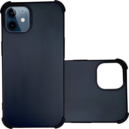 Zwarte Anti Shock Hoesje Geschikt Voor iPhone 12 Mini - ShockProof Siliconen Hoesje