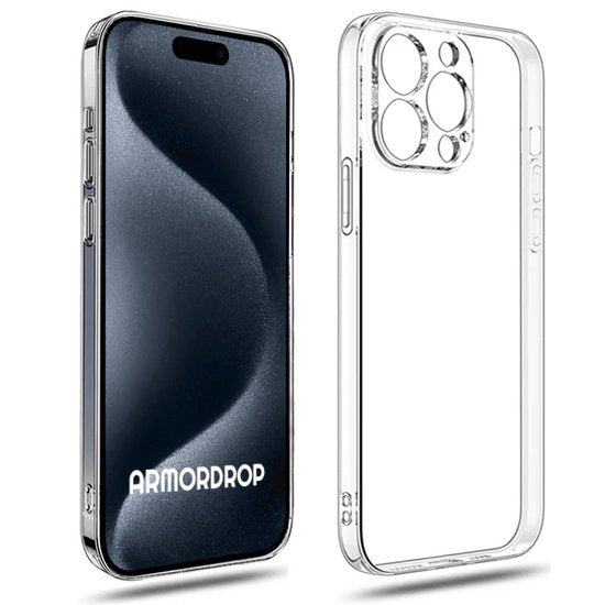 Armordrop Transparant Hoesje Geschikt Voor iPhone 15 Pro Max Hoesje - Stevige Beschermhoesje