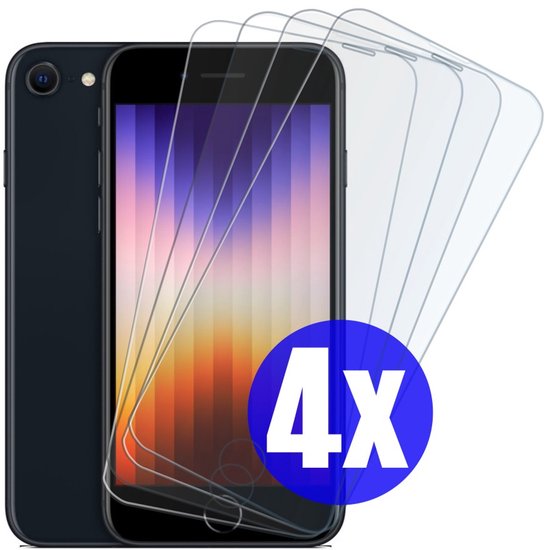 Screenprotector geschikt voor iPhone SE / 8 / 7 - Gehard Glas - Tempered Glass Armor Screen Cover - 4 Stuks