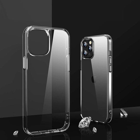 Hoesje en Screenprotector Combi Geschikt Voor iPhone 12 Pro Max - Transparant Hoesje + Premium screenprotector