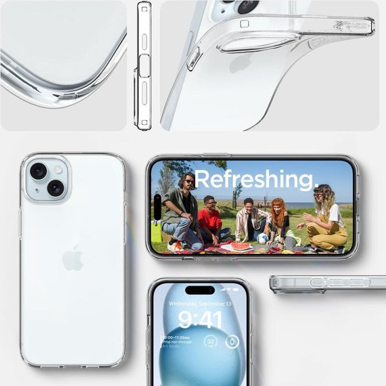 Spigen Liquid Crystal Case hoesje geschikt voor iPhone 15 - Crystal Clear