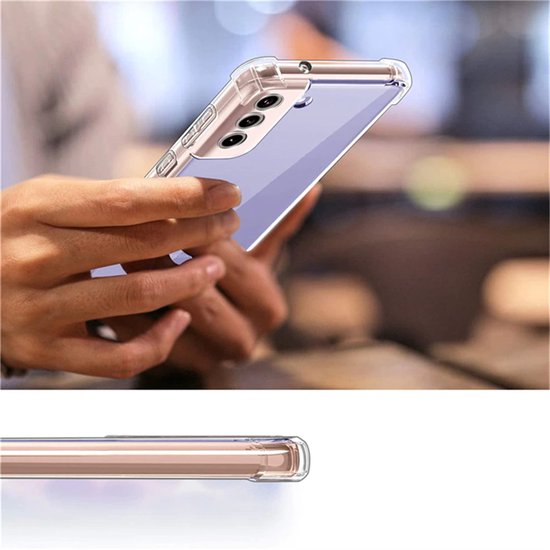 Anti Shock Hoesje Geschikt Voor Samsung Galaxy S21 - ShockProof Silicone Case - Transparant Back Cover