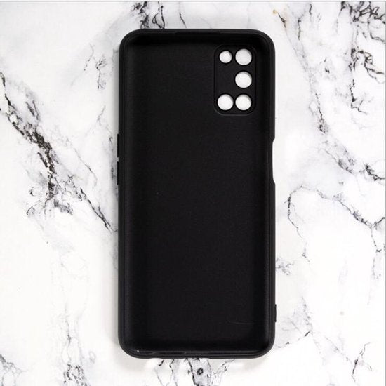 Oppo A52 Hoesje | Zwarte Siliconen hoesje | Back Cover Hoes | Bescherm hoesje Oppo A52 - Zwart