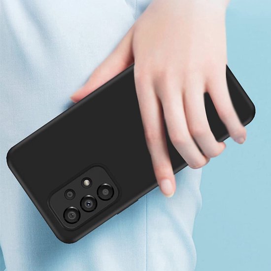 Hoesje en Screenprotector Combi Geschikt Voor Samsung A52 - Zwart Hoesje + Premium Screenprotector