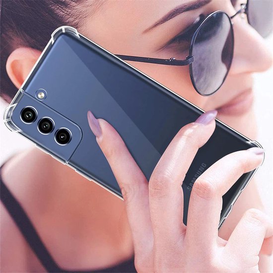 Anti Shock Hoesje Geschikt Voor Samsung Galaxy S22 - ShockProof Silicone Case - Transparant Back Cover