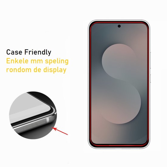 Screenprotector Geschikt Voor Samsung Galaxy S25FE (Fan Edition) - Glasplaat - Tempered Glass - 2 Stuks