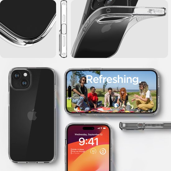 Spigen Liquid Crystal Case hoesje geschikt voor iPhone 15 - Crystal Clear