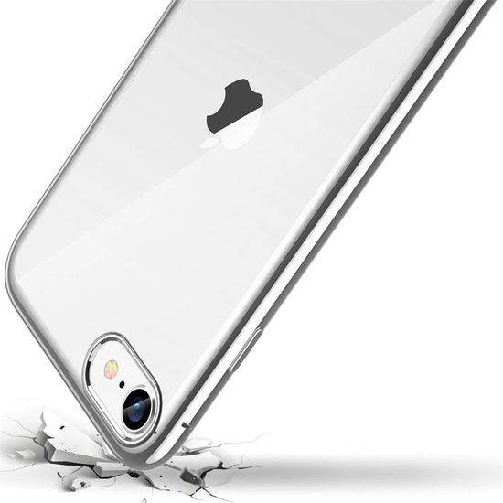 Hoesje en Screenprotector Combi Geschikt Voor iPhone SE - Transparant Hoesje + 2x Screenprotector