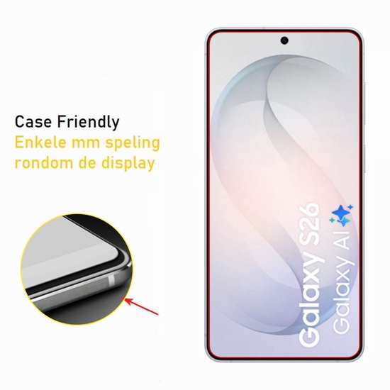 Screenprotector Geschikt Voor Samsung Galaxy S26 - Glasplaat - Tempered Glass - 2 Stuks
