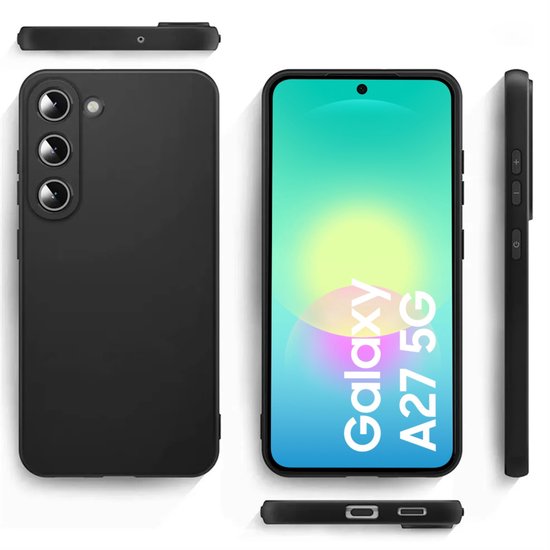 Zwart Hoesje Geschikt Voor Samsung Galaxy A27 - Zwarte Siliconen hoesje - TPU Back Cover Hoes - Zwart