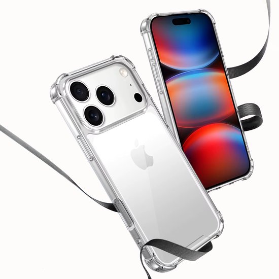 Anti Shock Hoesje Geschikt Voor iPhone 17 Pro Max - Anti Shock - ShockProof Silicone Case - Transparant Back Cover