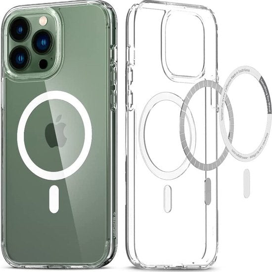 Lennexo Hoesje Geschikt Voor iPhone 11 Pro Max Met Magneet Ring - Siliconen Hoesje Voor Draadloos Opladen en Geschikt voor Magsafe