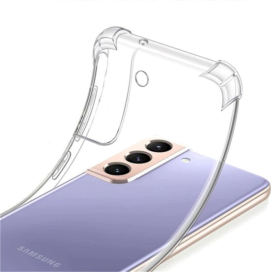 Anti Shock Hoesje Geschikt Voor Samsung Galaxy S21 - ShockProof Silicone Case - Transparant Back Cover