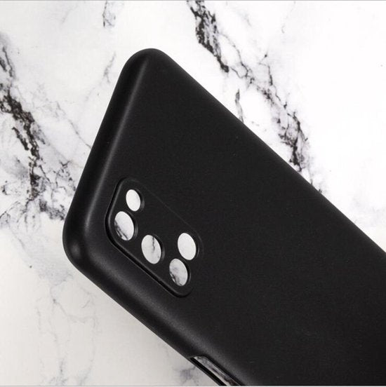 Oppo A52 Hoesje | Zwarte Siliconen hoesje | Back Cover Hoes | Bescherm hoesje Oppo A52 - Zwart