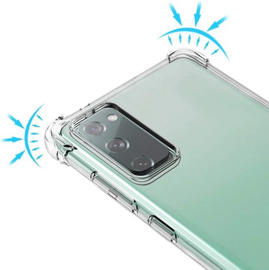 Anti Shock Hoesje Geschikt Voor Samsung Galaxy S20 FE (Fan Edition) - ShockProof Silicone Case - Transparant Back Cover