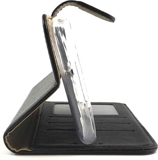 Bookcase Hoesje Geschikt Voor iPhone XR Met Pasjes - Wallet Case - Zwart