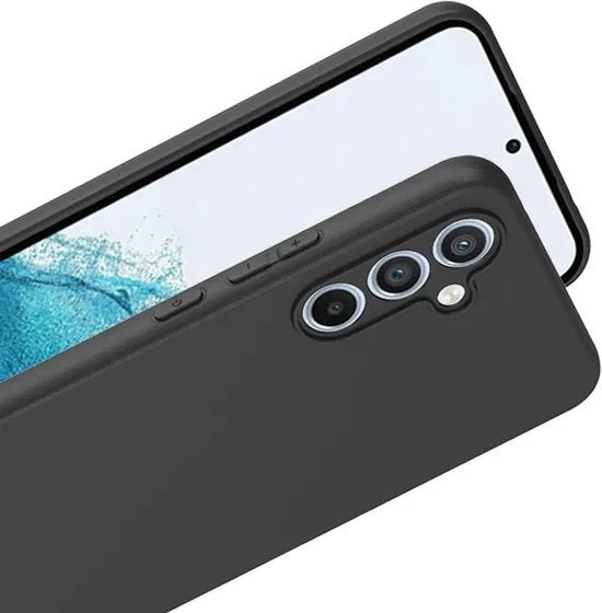 Zwart Hoesje Geschikt Voor Samsung Galaxy S23 - Zwarte Siliconen hoesje - TPU Back Cover Hoes - Zwart