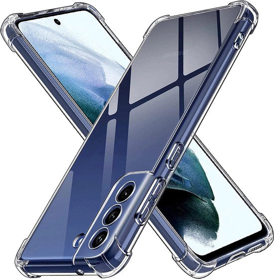Anti Shock Hoesje Geschikt Voor Samsung Galaxy S22 - ShockProof Silicone Case - Transparant Back Cover