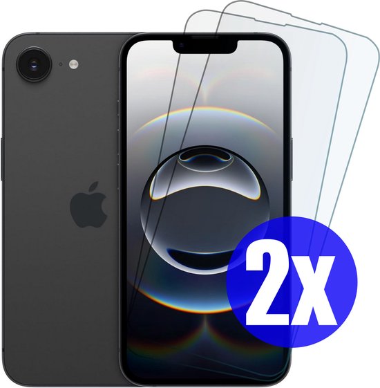 Screenprotector geschikt voor iPhone 16e - Gehard Glas - Tempered Glass Armor Screen Cover - 2 Stuks