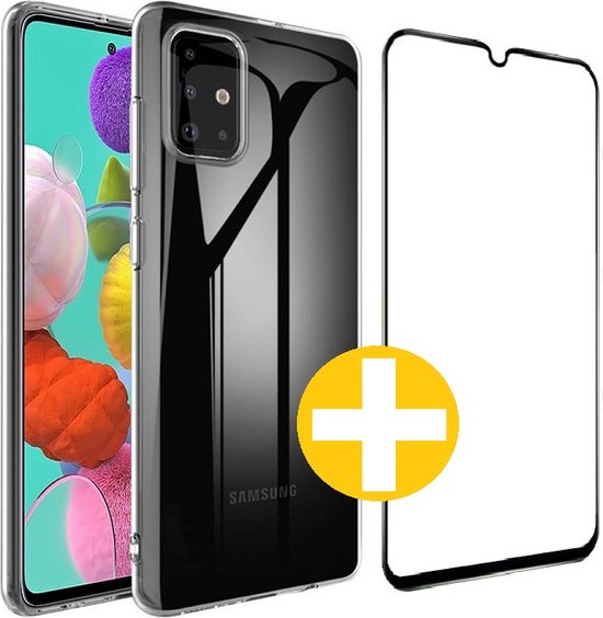 Hoesje en Screenprotector Combi Geschikt Voor Samsung A03s 5G - Transparant Hoesje + Premium screenprotector
