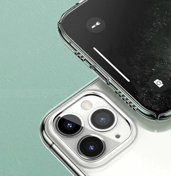 Hoesje en Screenprotector Combi Geschikt Voor iPhone 12 Mini - Transparant Hoesje + 2x Screenprotector