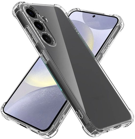 Hoesje en Screenprotector Combi Geschikt Voor Samsung S24+ (S24 PLUS) - Anti Shock Hoesje + 2x Screenprotector