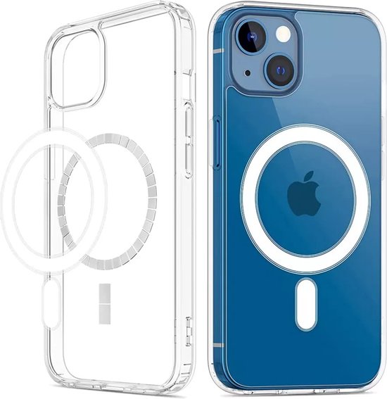 Lennexo Hoesje Geschikt Voor iPhone 14 Plus Met Magneet Ring - Siliconen Hoesje Voor Draadloos Opladen en Geschikt voor Magsafe