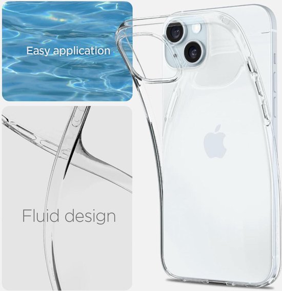 Spigen Liquid Crystal Case hoesje geschikt voor iPhone 15 - Crystal Clear