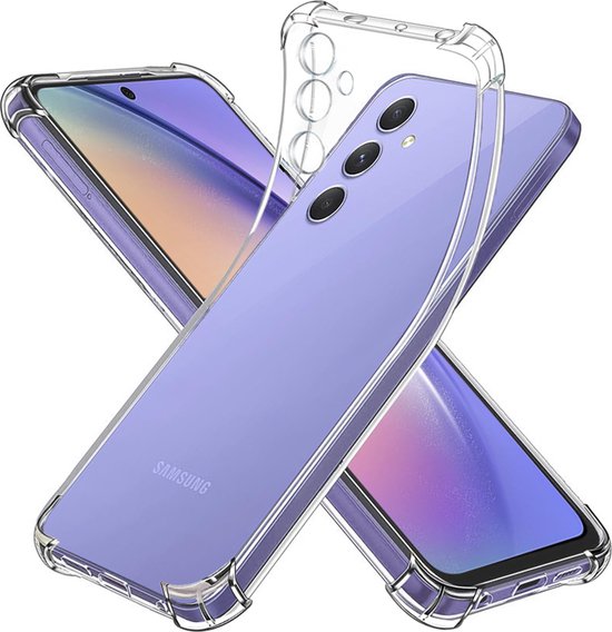 Anti Shock Hoesje Geschikt Voor Samsung Galaxy A54 - ShockProof Silicone Case - Transparant Back Cover