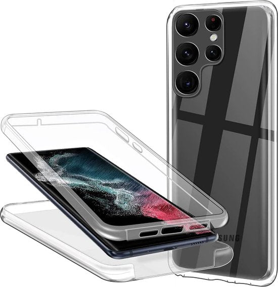 360° Hoesje Geschikt Voor Samsung Galaxy S21 Ultra Hoesje en Screenprotector
