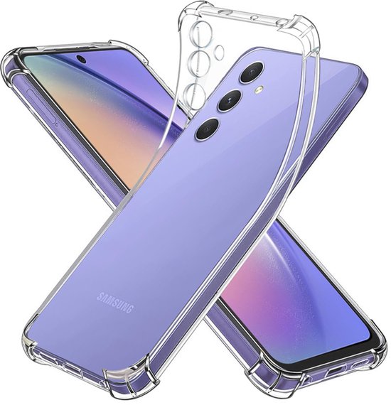 Hoesje en Screenprotector Combi Geschikt Voor Samsung A54 - Anti Shock Hoesje + 2x Screenprotector