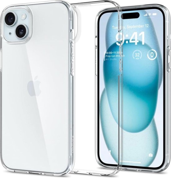 Spigen Liquid Crystal Case hoesje geschikt voor iPhone 15 - Crystal Clear