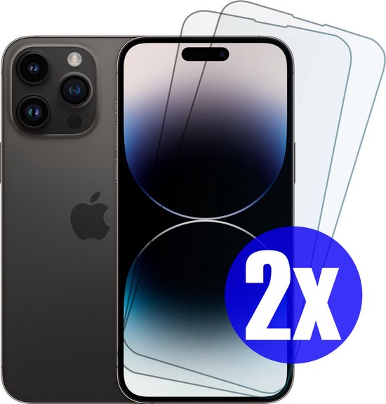 Screenprotector geschikt voor iPhone 14 Pro Max - Gehard Glas - Tempered Glass Armor Screen Cover - 2 Stuks