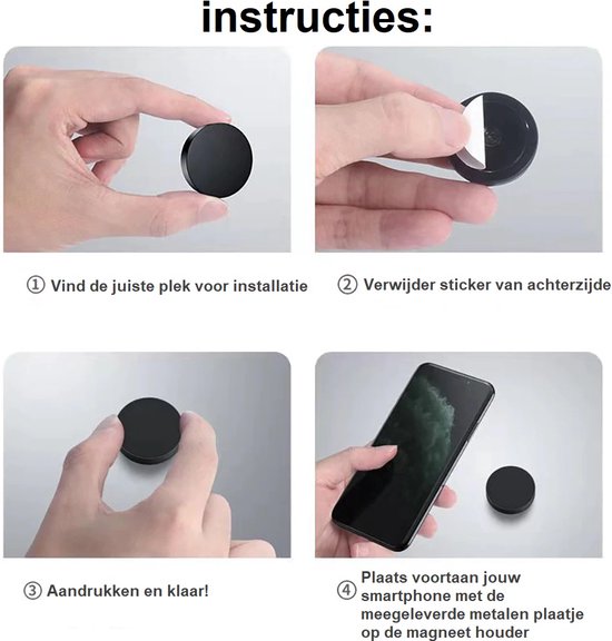 Universele Telefoonhouder | Multifunctionele Magneet houder | Telefoonhouder Autohouder |  360 Graden Rotatie| Geschikt Voor iPhone, Samsung, Huawei, Xiaomi