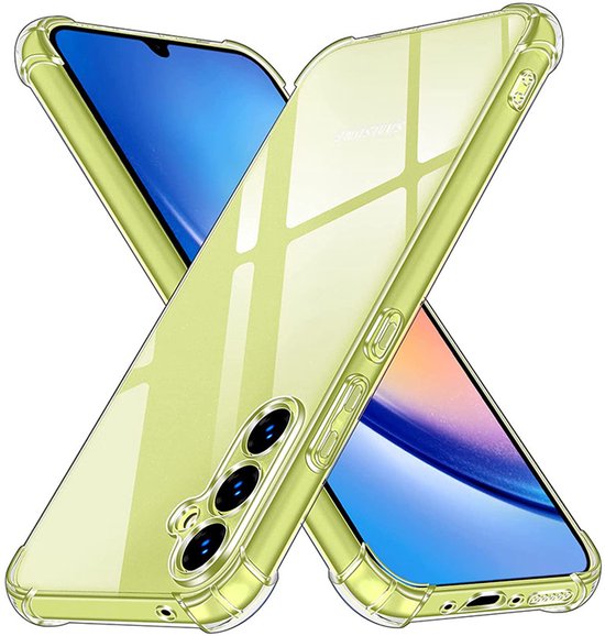 Hoesje en Screenprotector Combi Geschikt Voor Samsung A34 - Anti Shock Hoesje + 2x Screenprotector