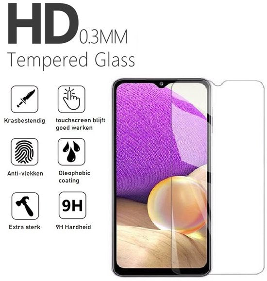 Hoesje en Screenprotector Combi Geschikt Voor Samsung Galaxy A23 - Zwarte Siliconen Hoesje + 2x Screenprotector