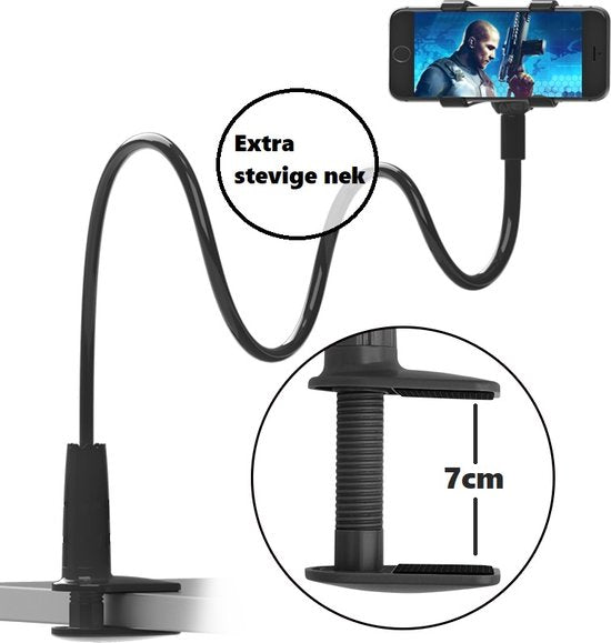 Lennexo Telefoonhouder - Universeel Statief - 360 graden draaibaar - Geschikt voor bureau, Tafel en Bed