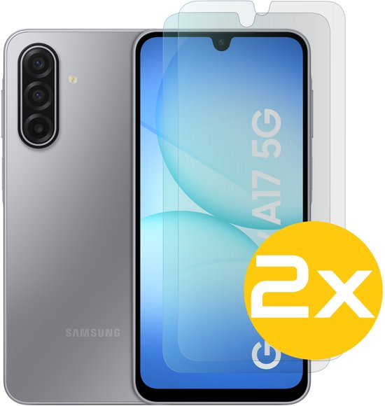 Screenprotector Geschikt Voor Samsung Galaxy A17 - Glasplaat - Tempered Glass - 2 Stuks