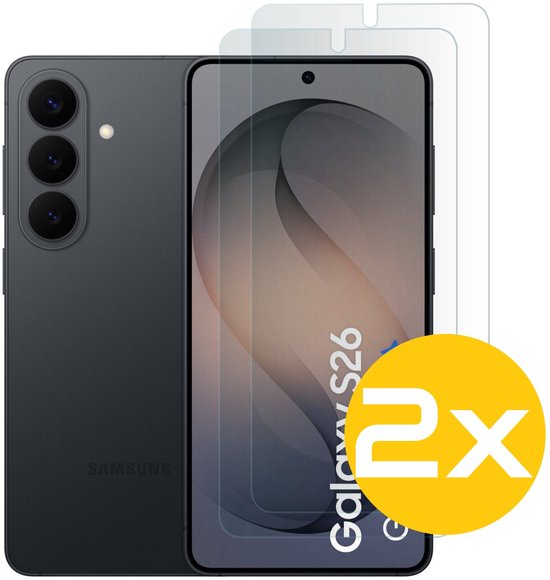 Screenprotector Geschikt Voor Samsung Galaxy S26 - Glasplaat - Tempered Glass - 2 Stuks