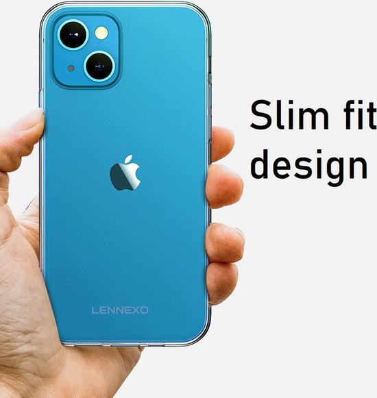 Hoesje en Screenprotector Combi Geschikt Voor iPhone 13 - Transparant Hoesje + Premium Screenprotector