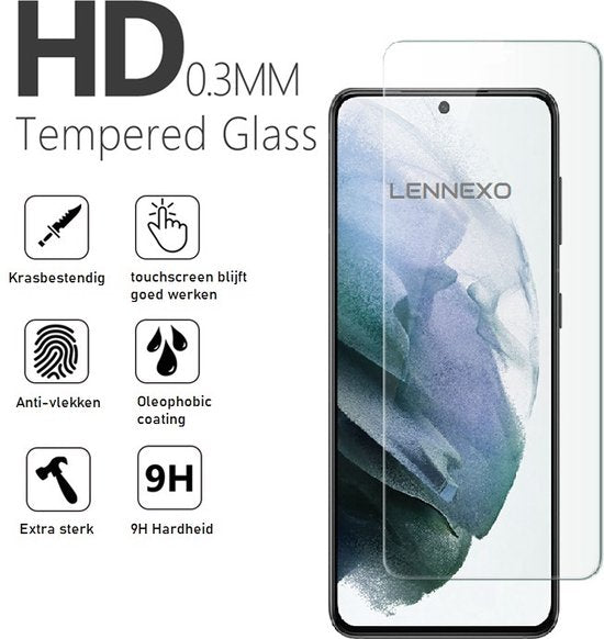 Screenprotector Geschikt Voor Samsung Galaxy S21 FE (Fan Edition) - Glasplaat - Tempered Glass - 2 Stuks