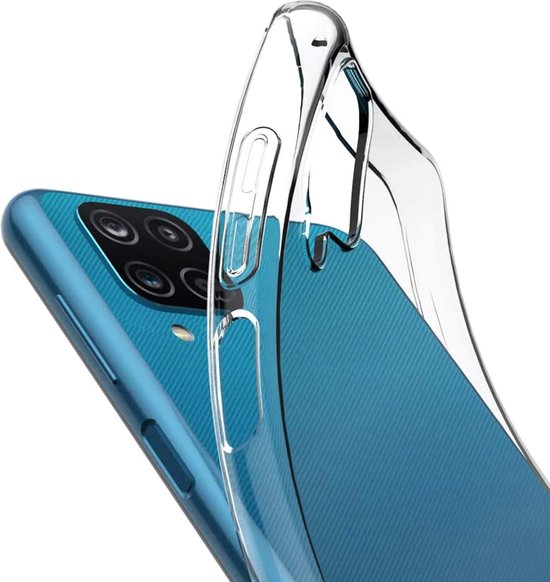 Hoesje en Screenprotector Combi Geschikt Voor Samsung A12 - Transparant Hoesje + Premium screenprotector
